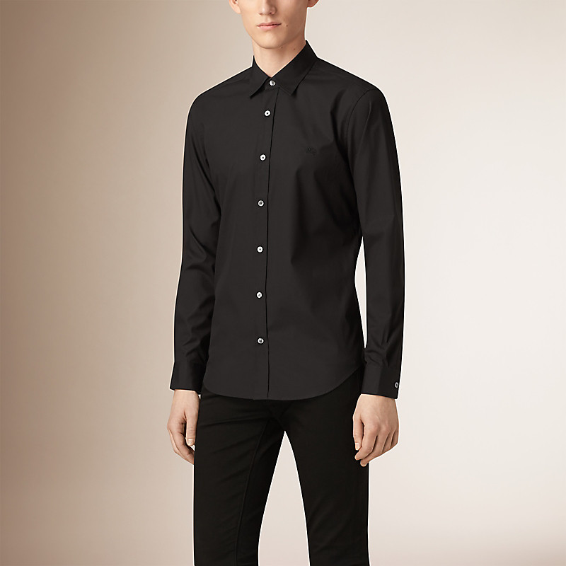 BURBERRY/博柏利弹力棉府绸衬衫 39911621