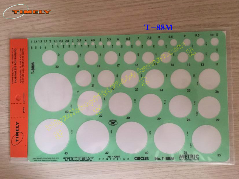 American imported Tammy drawing template ruler round 88M jewelry clothing design hand-drawn tool gauge board
