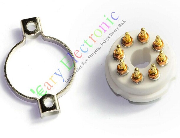 Eight-legged special ceramic vacuum tube GZC8-T-G gold-plated tube seat audio accessories suitable for KT88 6SL7 6550, etc.