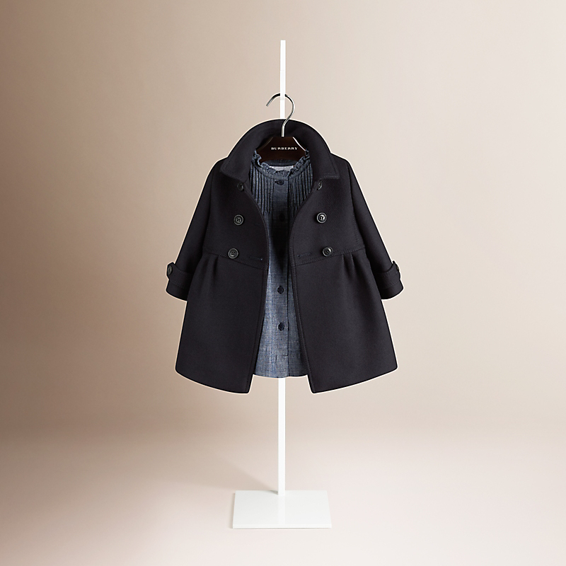 Burberry博柏利 新羊毛混纺军风大衣 39749561