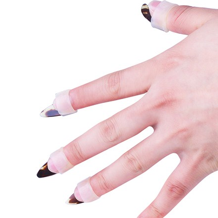Teacher Spring Sheet Guqin Guqin Guzheng Fingernail Four Play Finger Guard Large Number Four Dress Guard Finger Adult Nail Sleeve