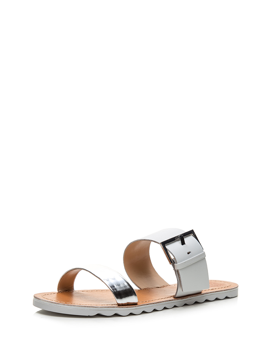 VINCE CAMUTO 银白拼色针扣搭带凉拖