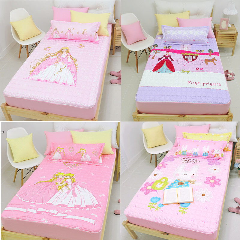 (Aika Love Home) Korea Imports Children's bed cover Bed Hat Single Piece Pure Cotton Thickened Dormitory Bed Cover Multiple