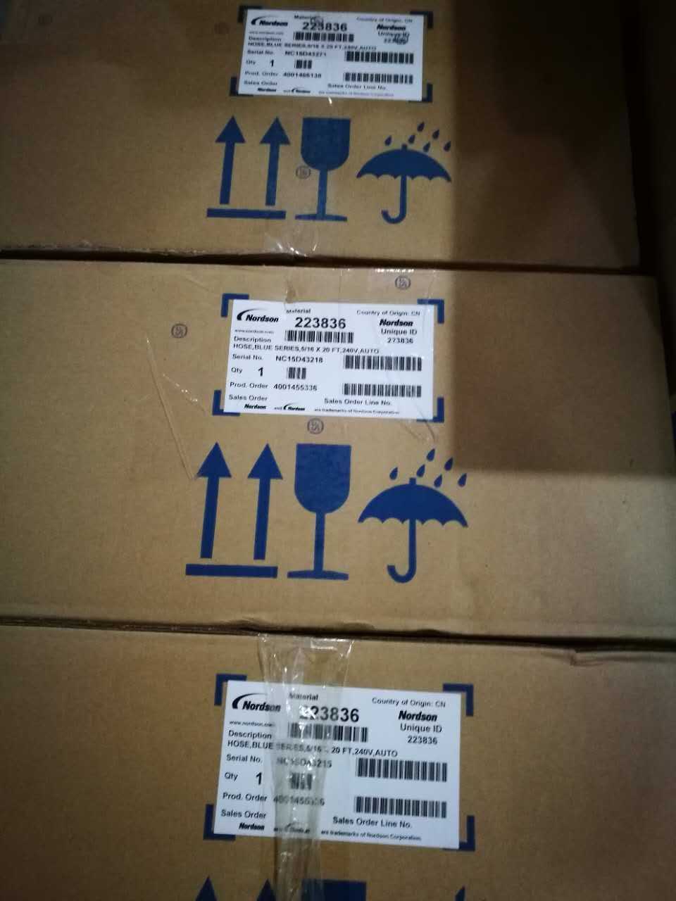 nordson Nordson hot melt machine 20 feet throat heating tube HOSE BLUE hose 223836