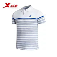 Đặc biệt Bước Ngắn Tay Áo T-Shirt Nam Mùa Hè của Nam Giới Thời Trang Thể Thao Giản Dị Loạt Người Đàn Ông của Tops Thoải Mái Sọc POLO Áo Sơ Mi ao thun polo