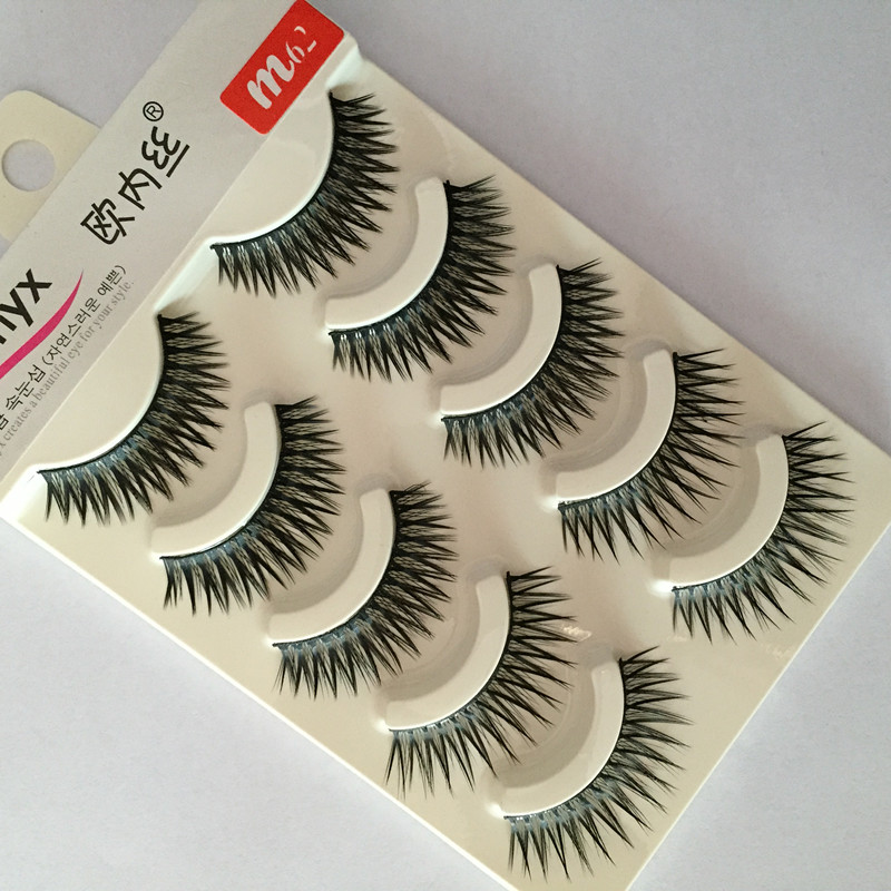 Ernest false eyelash eyelash 5 pairs of M62 natural fiber thick single box