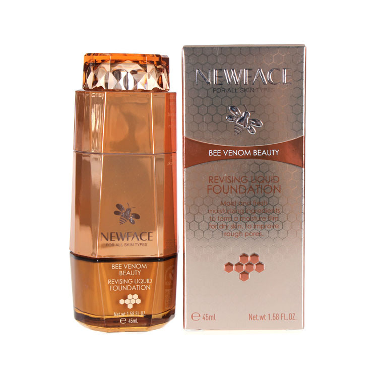 NEW FACE/新面孔蜂毒面容修正粉底液45ml 遮瑕修颜提色裸妆正品