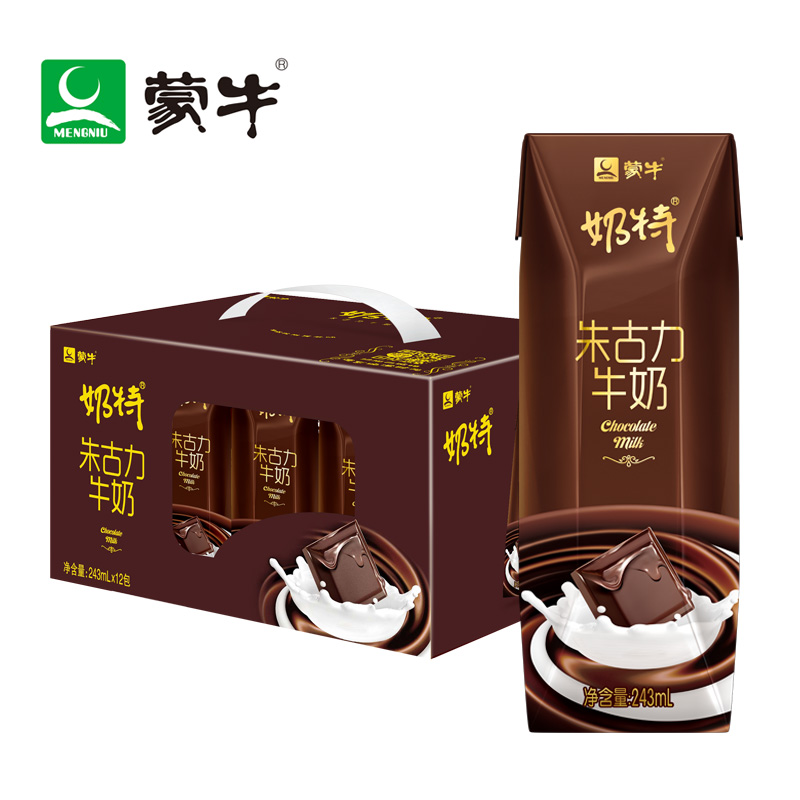 【天猫超市】蒙牛奶特浓情朱古力243ml×12盒 浪漫好滋味