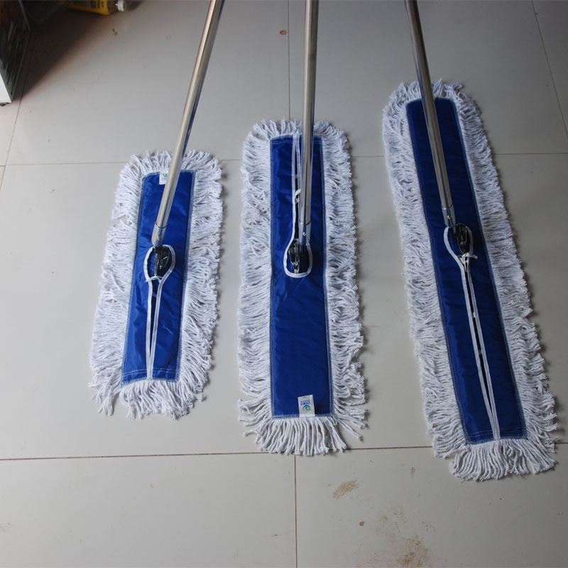 Flat mop Commercial household wooden floor mop dust mop Large mop head Long mop rod 60 90 dust mop cloth