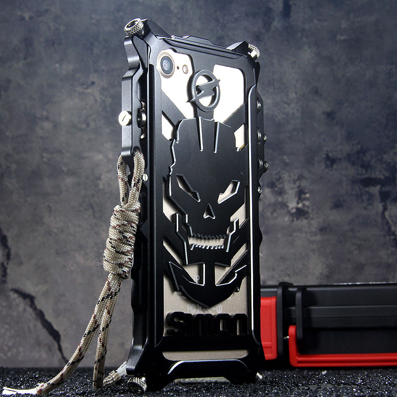 SIMON Mechanical Arm Skull Punk Premium Aluminum Metal Bumper Shockproof Case Cover for Apple iPhone 6S/6 & iPhone 6S Plus