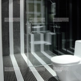 Черная нескользящая мраморная антикварная мозаика на стену