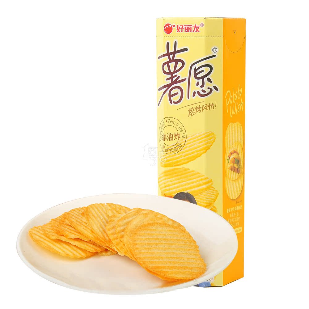 好丽友 薯愿薯片 原味 104g/盒 一号店