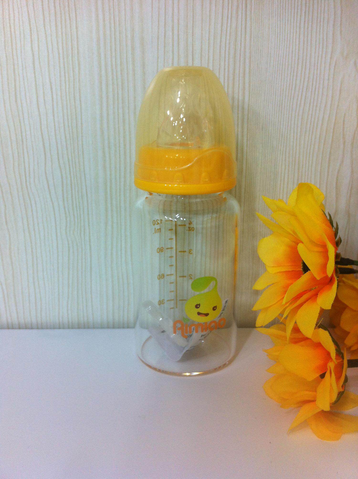 Baby baby glass feeding bottle standard calibre crystal drill glass 120ml bottle 0041