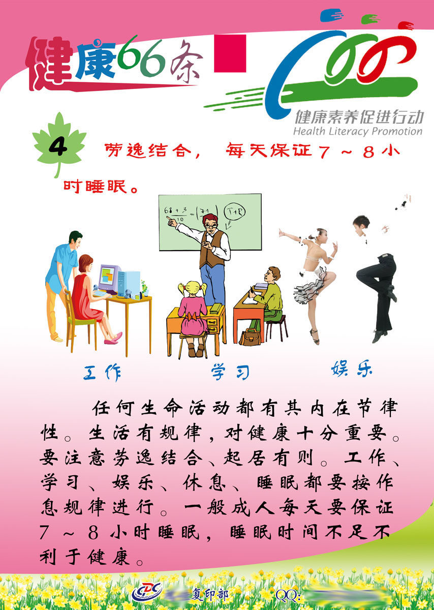 599办公装饰海报展板素材235健康素养66条(8)