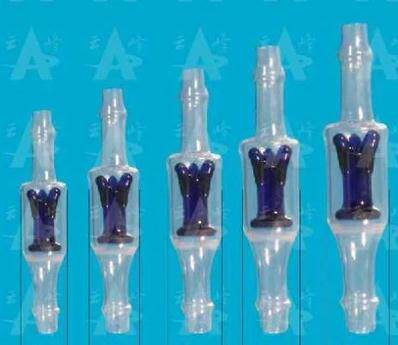 Glass single automatic piston glass blue core piston glass stop retrograde valve diameter 18mm