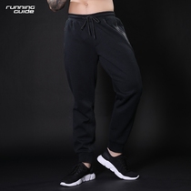 Running Guide 6655 Mens Sports Trousers Straight Trunk Trunk Tender Feet Padded Warm Spring and Autumn Running Fitness