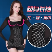 New lady gợi cảm cơ thể lưới dài tay phù hợp với giảm béo corset đáy eo mỏng hỗ trợ ngực đồ lót corset - Sau sinh