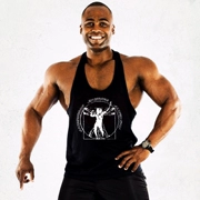 New GYM nam tập thể dục cơ bắp lỏng lẻo từ tay áo thun thể hình đào tạo cotton mồ hôi mỏng thoáng khí