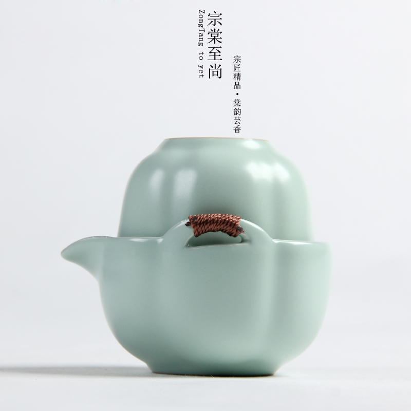 ZongTang to yet to crack a cup a pot of two single office is suing travel ceramic cup kung fu tea set with two cups