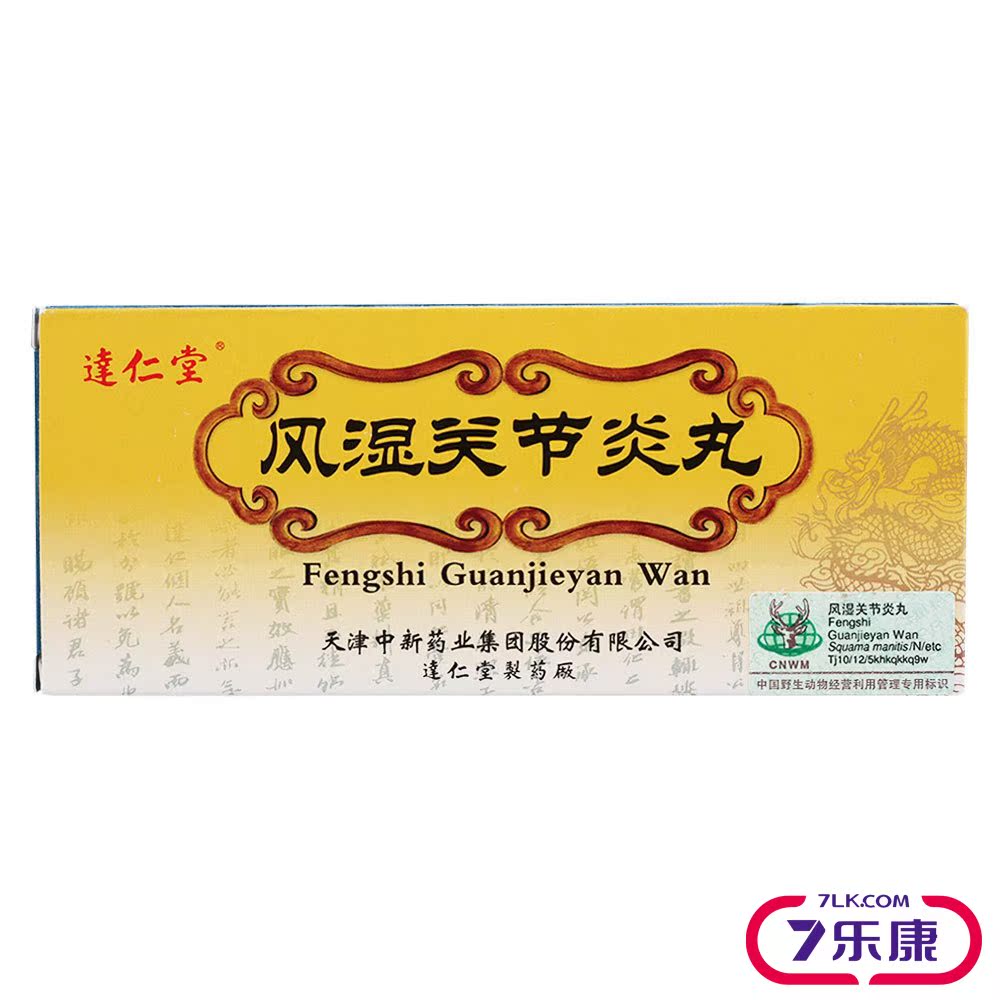达仁堂 风湿关节炎丸 3g*10丸/盒