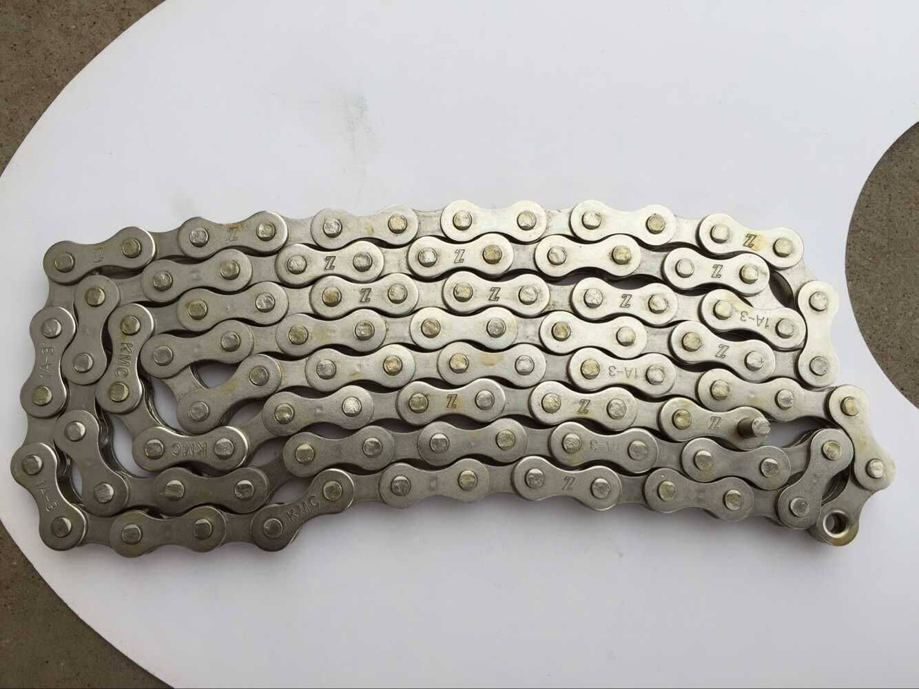 Single speed chain Z410 electroplating chain grey dead flying car normal car electric car with length 114 knots