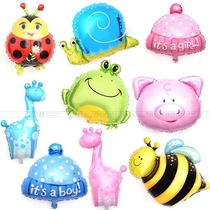 Animal head bee butterfly frog snail pig head balloon decoration ladybug giraffe party toy balloon