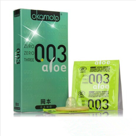 冈本003 芦荟10只 超薄避孕套 超润滑安全套 成人用品hy
