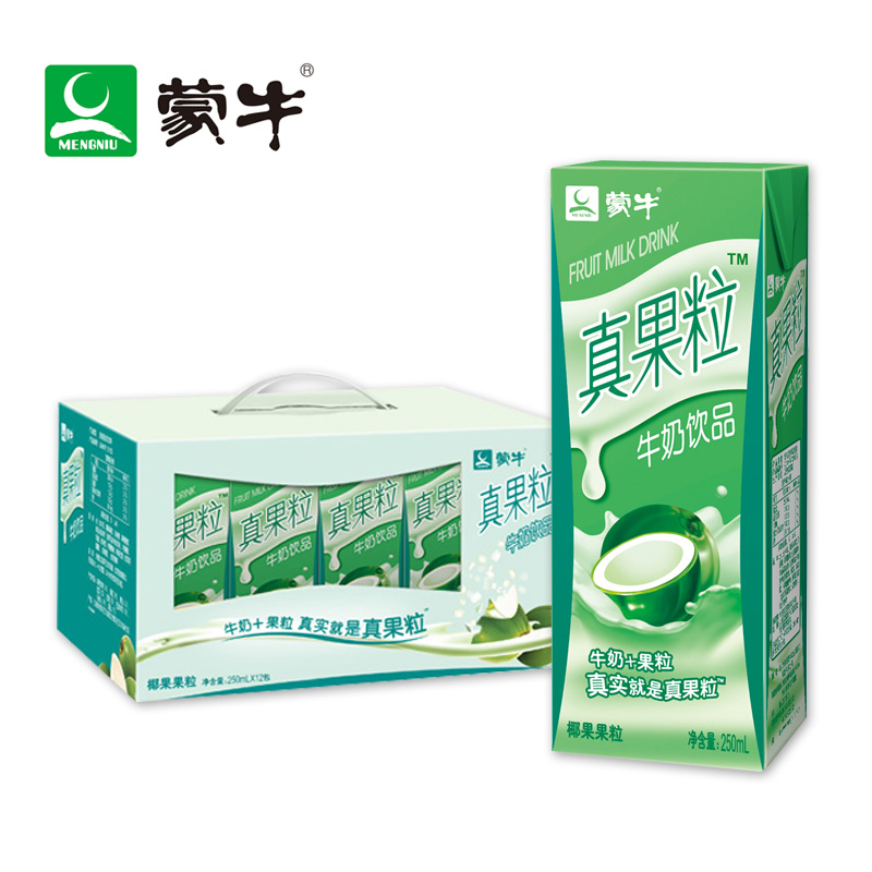 【天猫超市】蒙牛真果粒椰果果粒250ml×12盒 真实果粒在其中