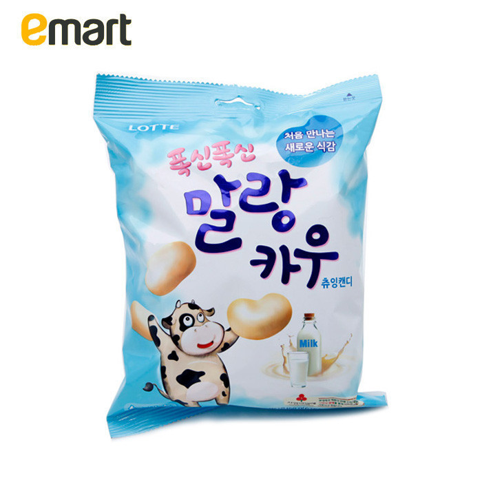EMART易买得 韩国进口乐天LOTTE牛奶软糖158g 柔软的奶油味糖果
