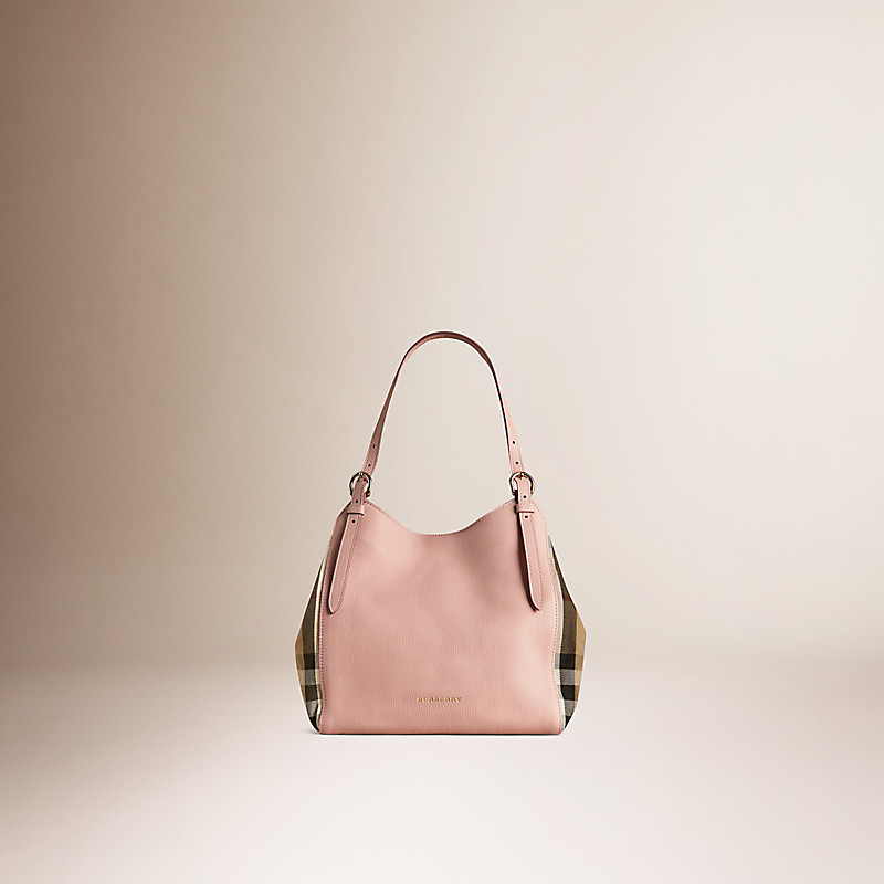 BURBERRY/博柏利小号 House 格纹皮革坎特手袋 39971481