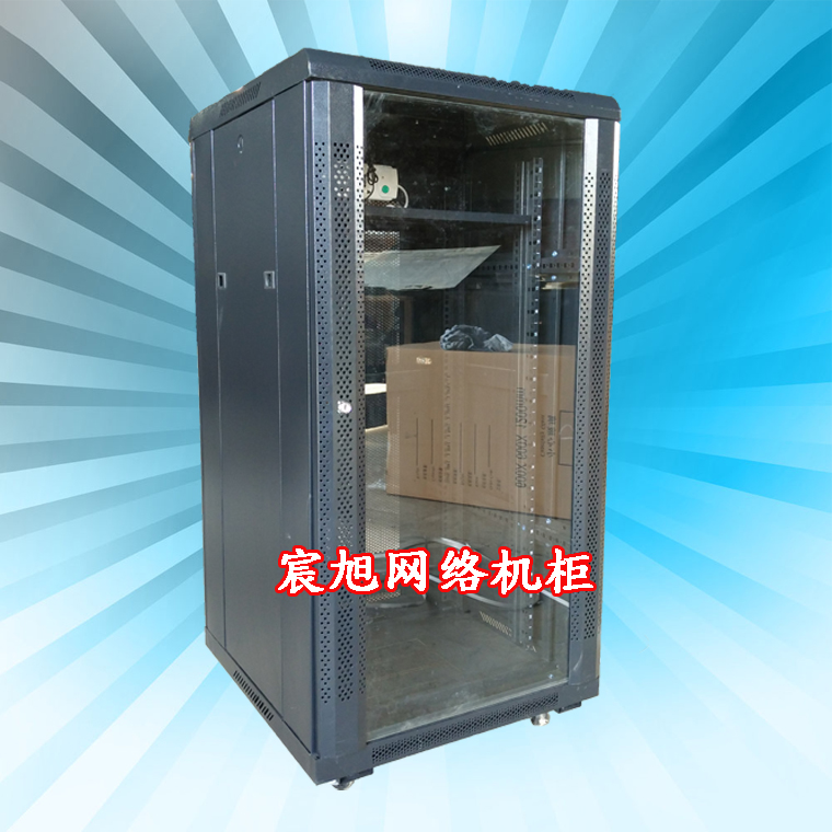 1 2 m * 600 * 600 Internet surveillance cabinet 22u luxury type Internet enclosure Host shell black Veron thickened