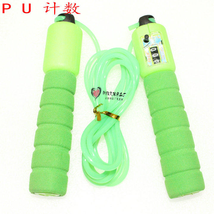 Jialong professional non-slip sponge handle counting skipping rope wear-resistant PU rope children adult student fitness rope