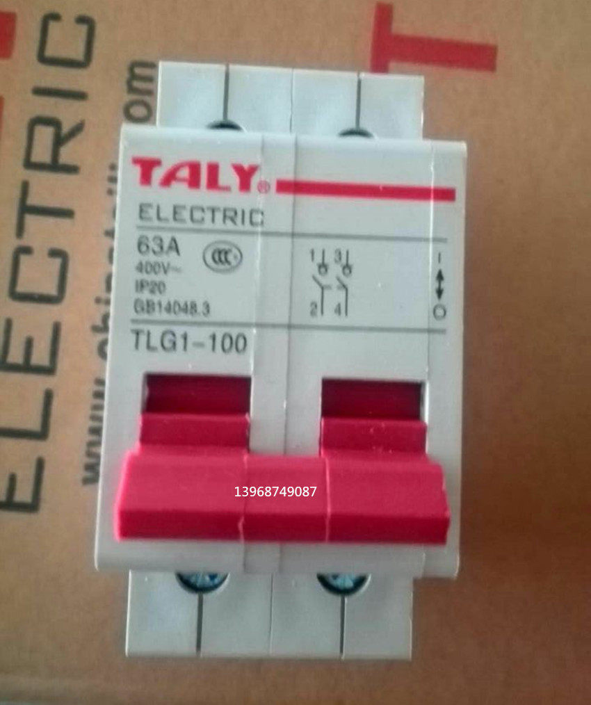 Taili Foundation TLG1-100 series guide rail isolation switch 63A 2P complete specifications