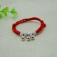 Sterling Silver Bell Dây đeo tay Trẻ sơ sinh Em bé Áp lực sợ hãi Sợ hãi Dây đỏ Vòng tay Handmade Vòng chân Handmade - Vòng chân phụ kiện thời trang nữ Vòng chân