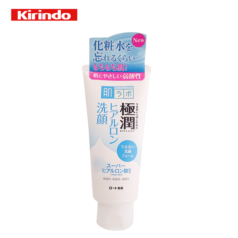 日本直邮kirindo进口乐敦/Rohto极润透明质酸保湿滋润洁面乳100g