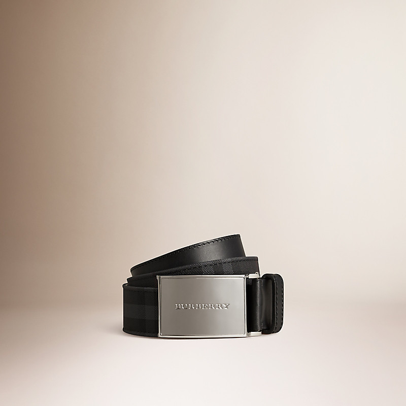 Burberry博柏利 Horseferry 格纹皮革腰带 39758511