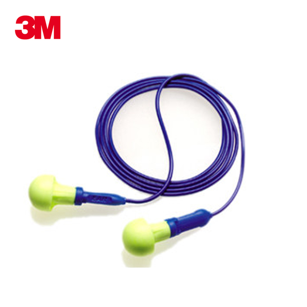 3M 防噪音免揉搓泡棉带线EAR318-1005睡眠隔音耳塞学习时佩戴舒适