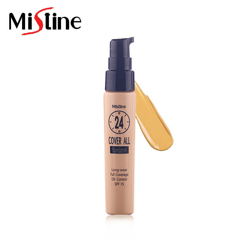 Mistine24小时不脱妆粉底液25ml 打底修容遮瑕控油防晒24H持久