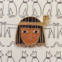 American niche Carolyn Suzuki Cleopatra enamel ancient totem mini brooch gift spot