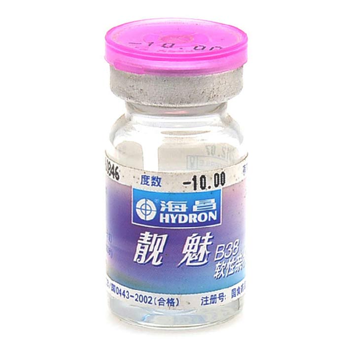 2赠滴眼液+镜盒 海昌隐形眼镜 靓魅B38近视隐形眼镜年抛1片装TF