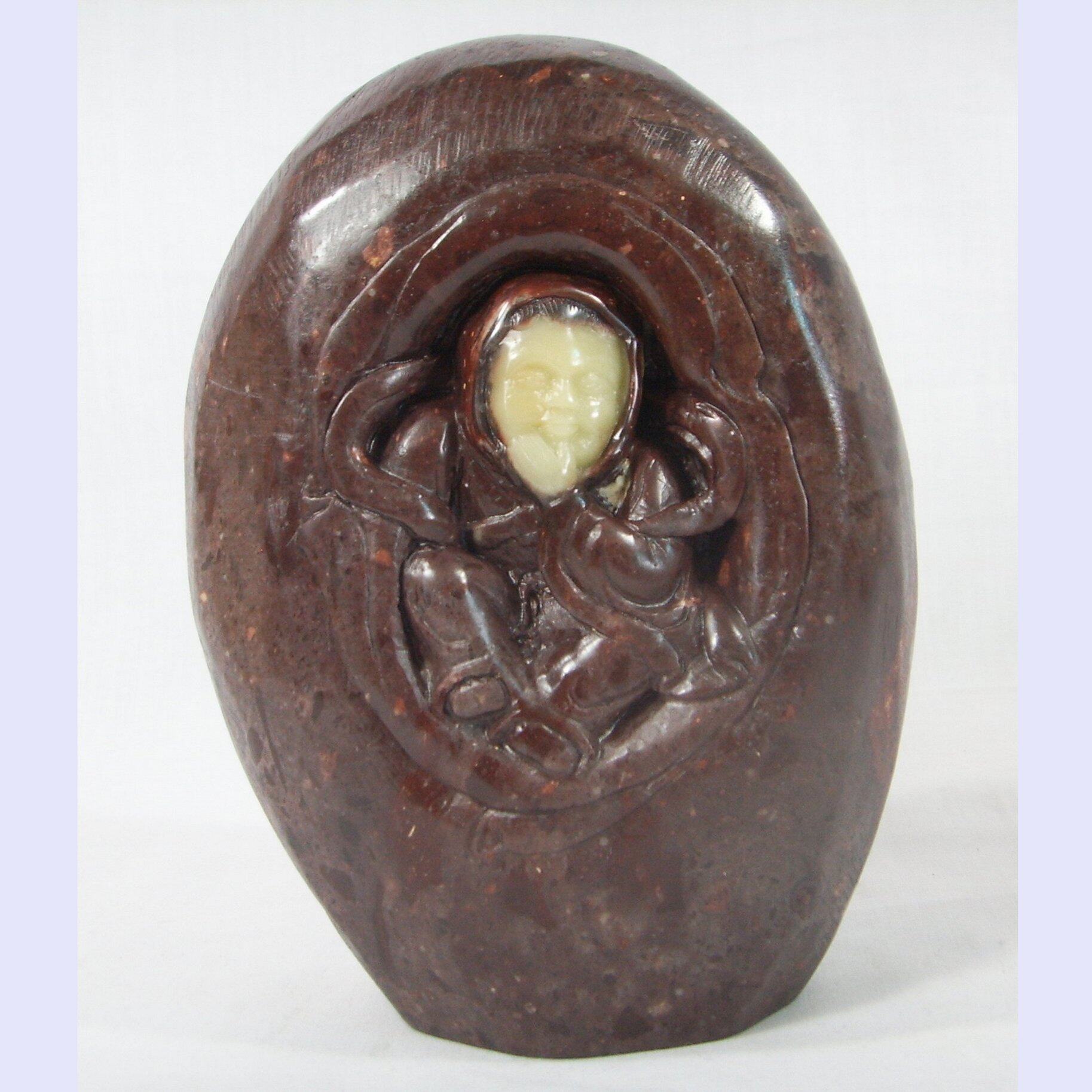 Character ornaments Zhoucun Longdanzi exquisite natural Qingtian jade carving pure handmade art to play with