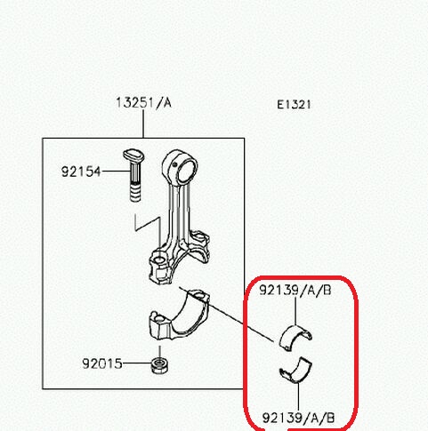 Kawasaki Kawasaki Ultra 310X MotorBoat Original Spare Parts Connecting Rod Tile