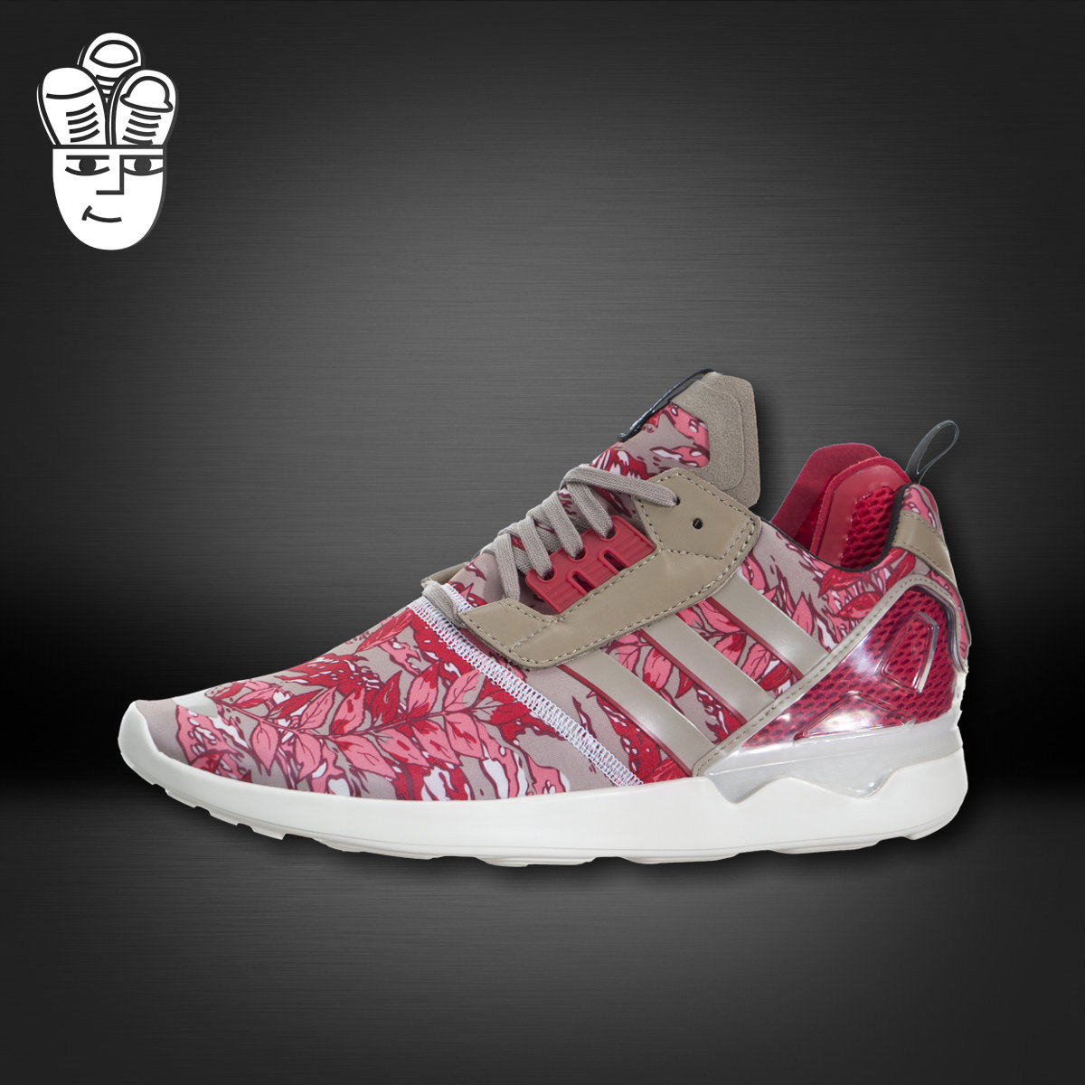 Adidas ZX 8000 Boost 阿迪达斯男鞋 专业跑步鞋 红色花卉休闲鞋