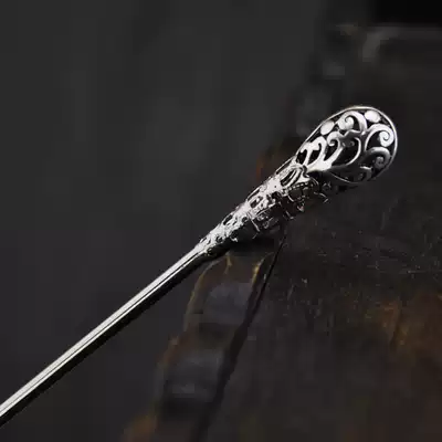 Retro hair accessories Miao silver hollow water drops classical hair hairpin women's tassel step shake plate hair National style original jewelry