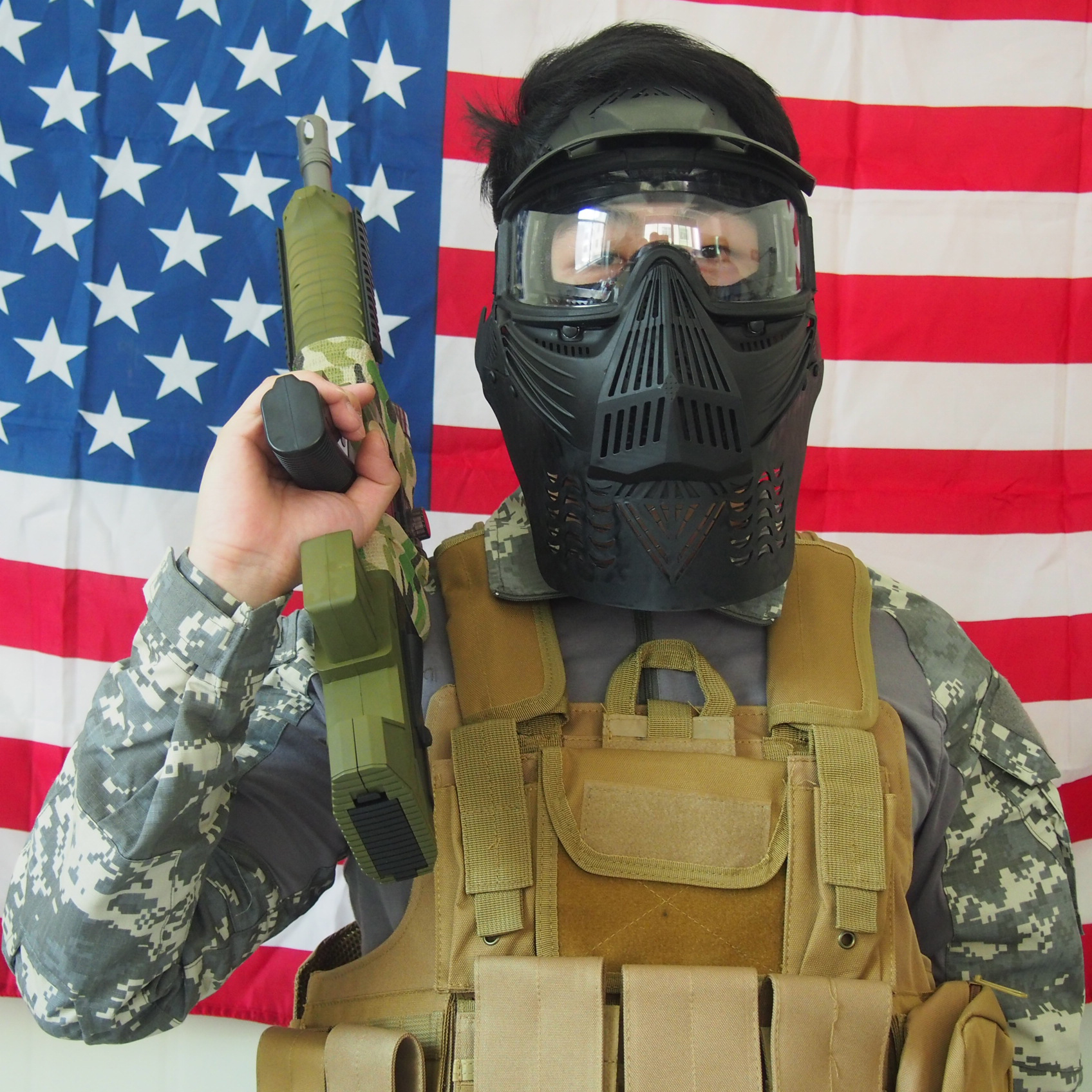 (daily special price) absorbent bullet gun mask K2 lenses CS live-action field equipped nylon lens sleeve head guard