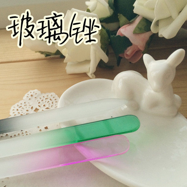 (Glass file) Rubber stamp blank with colored glass file, crystal file, manual DIY polishing tool