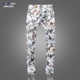 Mùa xuân và mùa thu Xu hướng mới Quần nam In cá tính Quần jean nam Hàn Quốc Slim Straight Tide Quần hoa nam Quần nam - Quần jean quần giữ nhiệt nam Quần jean