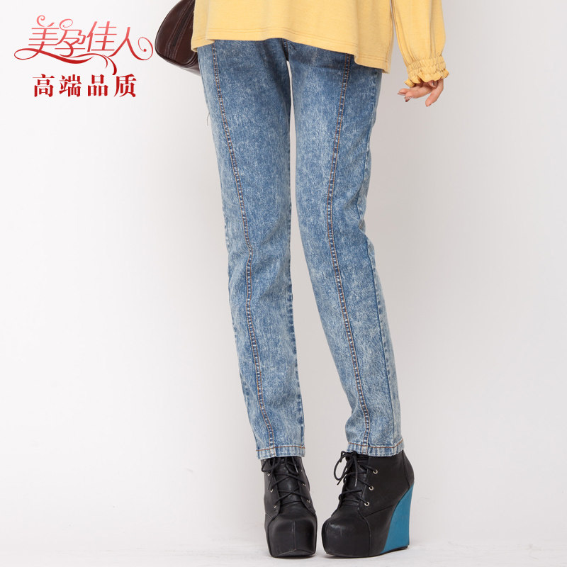 Pregnant women jeans pipe pants pregnant women pants pants pregnant women pants spring and autumn clothing Korean maternity clothing spring 2138