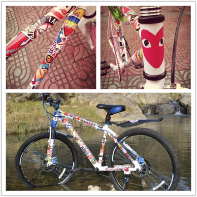 A4 paper travel trolley case sticker personality graffiti laptop skateboard waterproof pvc material creative DIY