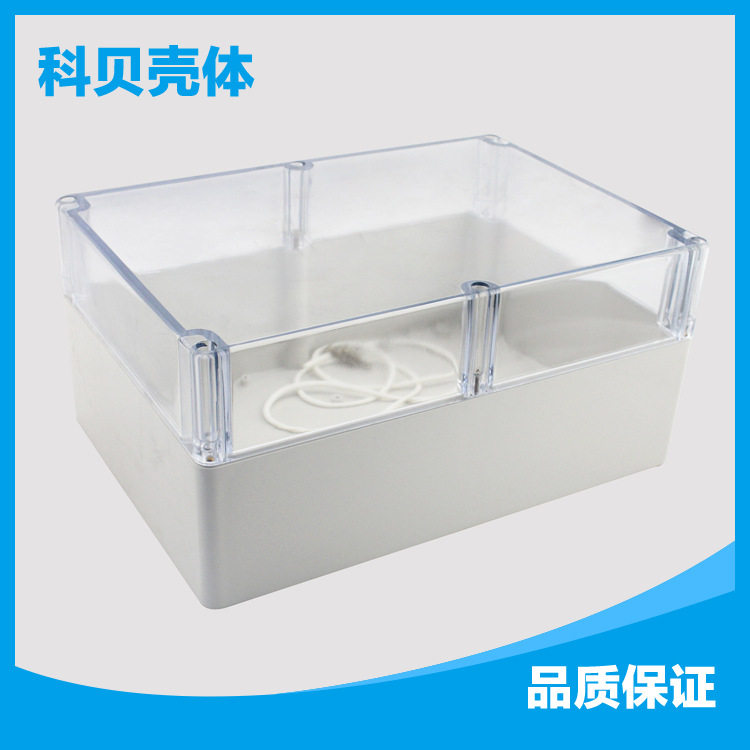 Manufacturer direct sales wiring F6 high transparent cover plastic waterproof box 263*182*125 outdoor PC ABS shell